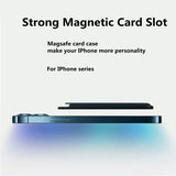 Magsafe Leather Card Case For Iphone Dark Night Green - Close-Up Angle