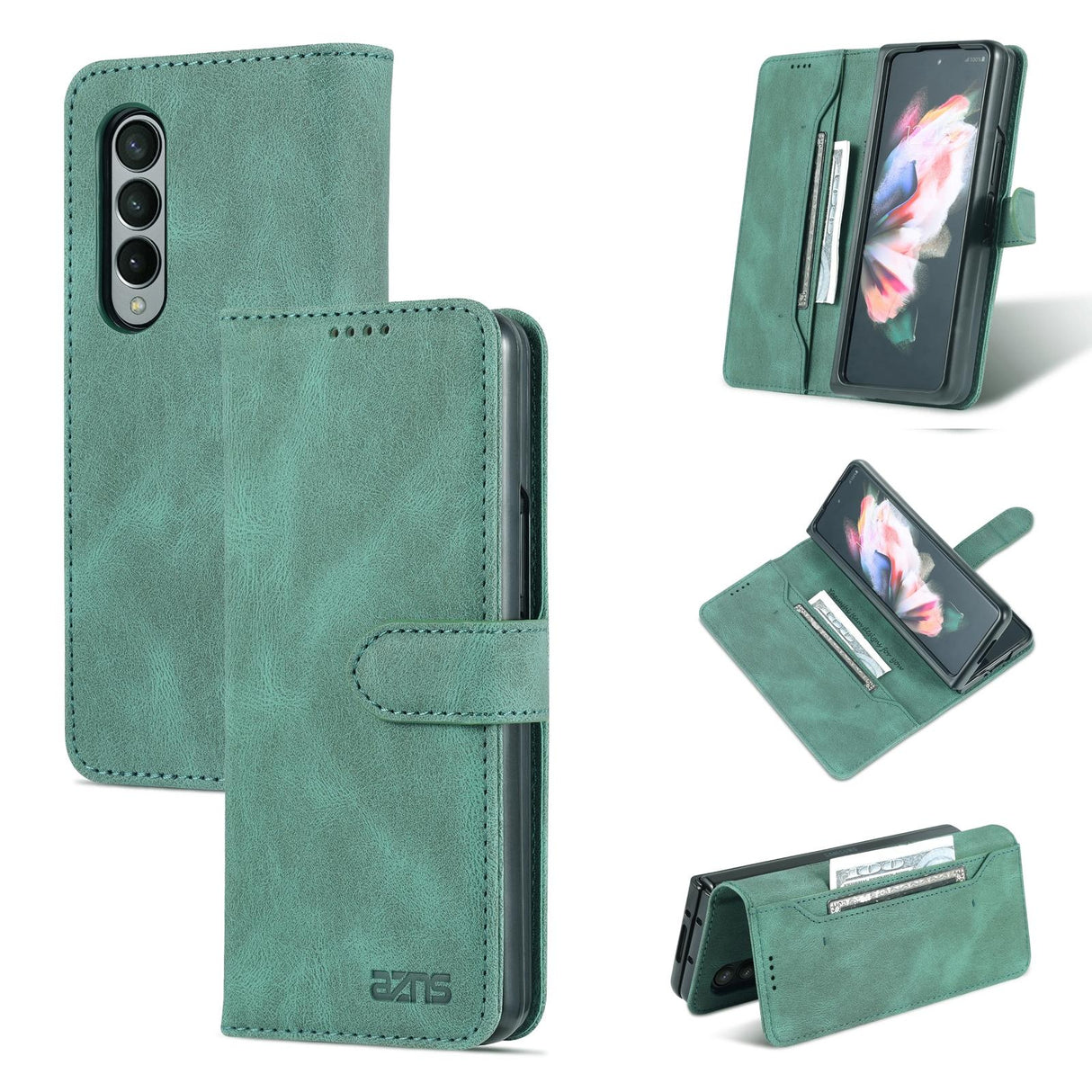 For Samsung Galaxy Z Fold4 5G Horizontal Flip Tpu Phone Case - Coffee