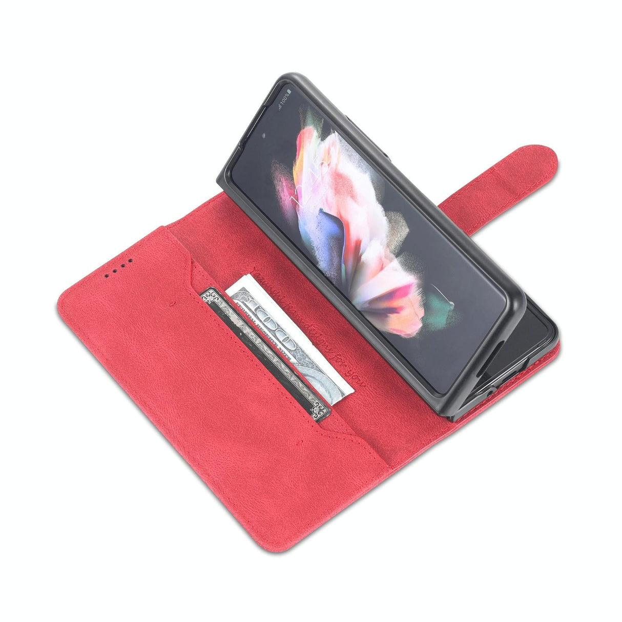 For Samsung Galaxy Z Fold4 5G Horizontal Flip Tpu Phone Case - Coffee