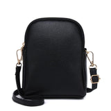 Iitchi Pattern Crossbody Bag For Ladies Fits Cell Phone - Gray - Front View