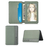 Universal Phone Card Holder With Bracket Multifunctional - Brown - Front View