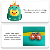 Kids' Cartoon Anti-lost Backpack - Colourful Design - Pig Pig Duck - Close-Up Angle