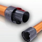 Metal Straight Pipe Extension for Dyson V7 / V8 / V10 / V11 Vacuum - Silver - 45-Degree Angle