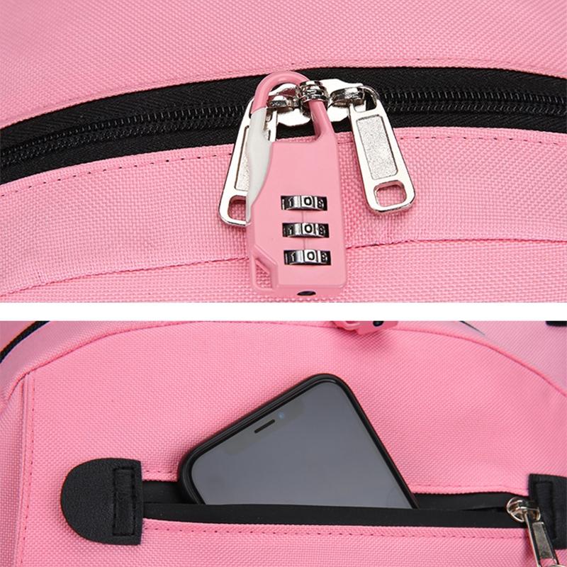 Anti-theft Usb Backpack for Sports and Leisure - Yellow