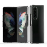 For Samsung Galaxy Z Fold4 5G Clear Acrylic Tpu Phone Case - Red