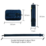 Portable Golf Bag for Cues - Handbag - Blue - Top-Down View