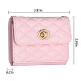 Horizontal Card Bag Mobile Phone Back Sticker With Metal Buckle - Purple - Side View