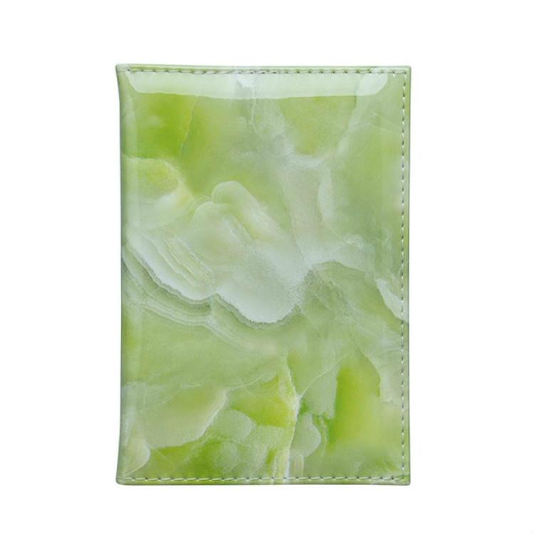 Waterproof Marble Passport & Ticket Holder Colorful Design - Aqua Blue