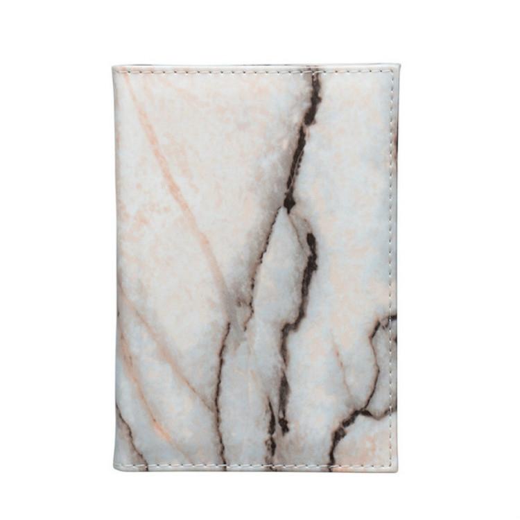 Waterproof Marble Passport & Ticket Holder Colorful Design - Aqua Blue