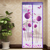 90x210cm Magnetic Summer Mosquito Screen Door Curtain - Baby Blue - Close-Up Angle