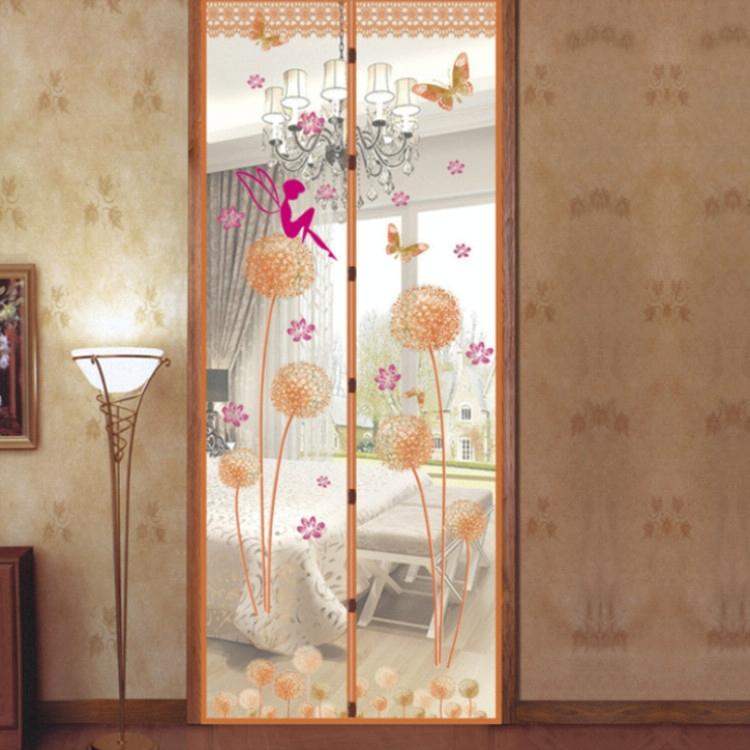 90x210cm Magnetic Summer Mosquito Screen Door Curtain - Baby Blue