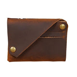 Leather Card Holder For Bank Cards Black - Dark Brown