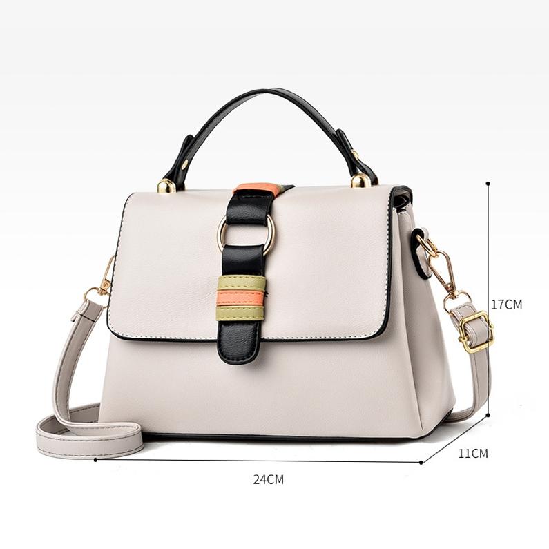 Versatile Small Square Handbag For Women - Rice Gray