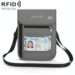 Rfid Passport Storage Bag Anti Theft Messenger - Red