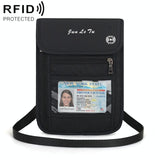 Rfid Passport Storage Bag Anti Theft Messenger - Red
