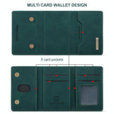 3 Fold Card Bag For Dg.Ming M2 Series Compact & Stylish - Green - Low Angle