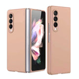 For Samsung Galaxy Z Fold4 5G Foldable Metal-Look Phone Case - Gold