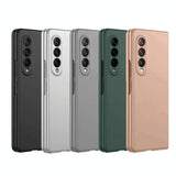For Samsung Galaxy Z Fold4 5G Foldable Metal-Look Phone Case - Gold