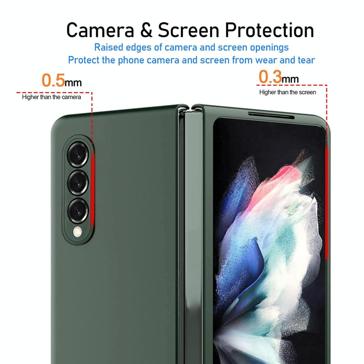 For Samsung Galaxy Z Fold4 5G Foldable Metal-Look Phone Case - Gold