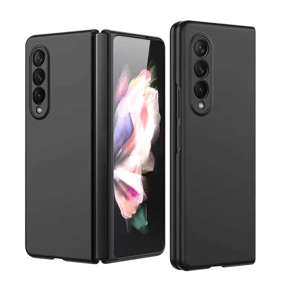 For Samsung Galaxy Z Fold4 5G Foldable Metal-Look Phone Case - Gold