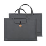 Portable Laptop Inner Bag with Elastic Thread Button - Black