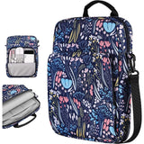 13 Inch Vertical Laptop Bag - Handheld Shoulder Crossbody - Wine Red - Front View