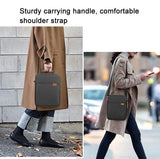 13 Inch Vertical Laptop Bag - Handheld Shoulder Crossbody - Wine Red - Close-Up Angle