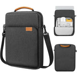 13 Inch Vertical Laptop Bag - Handheld Shoulder Crossbody - Wine Red - Extra Image