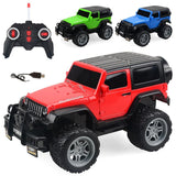 Remote Control Electric Car with Usb Charging for Kids - Blue Buggy - Side View