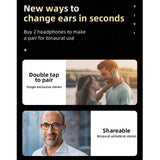 Business Style Bluetooth 5.0 Earphone with Fingerprint Touch - Pink