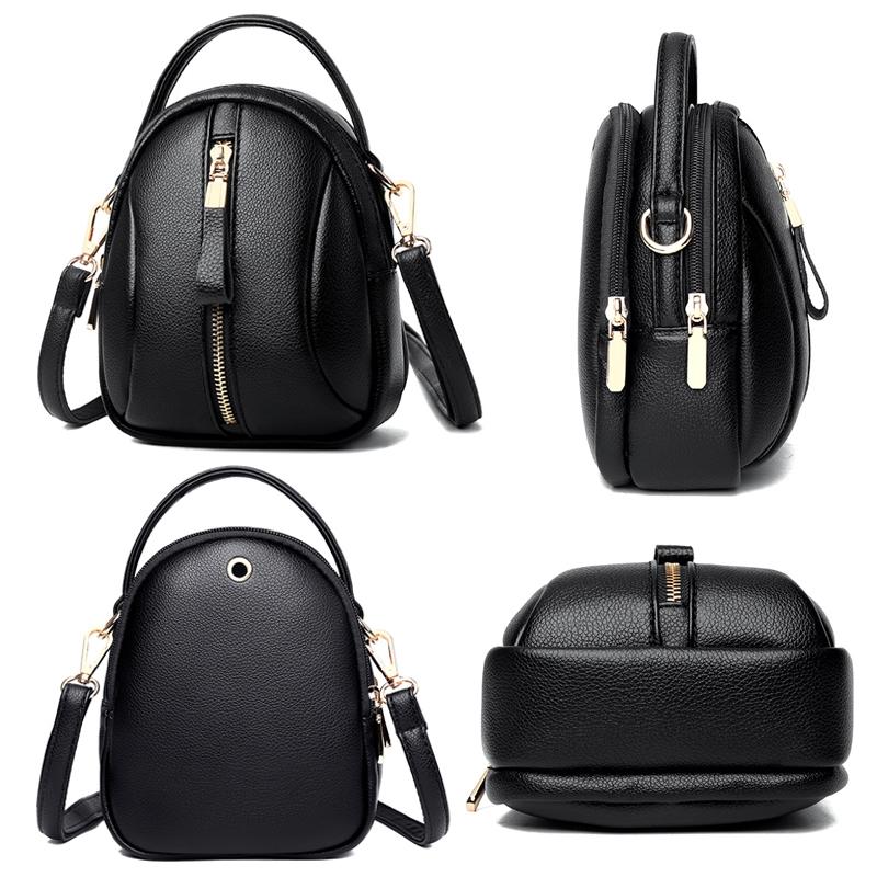 Multi Compartment Shoulder Bag For Women - Tea Green