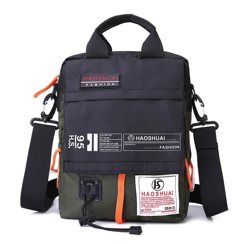 Waterproof Men Crossbody Bag Outdoor Cloth Sling For Hands Free Convenience - Brick Red