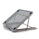 Adjustable Folding Metal Mesh Desktop Cooler - Silver Gray - Front View