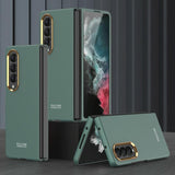 For Samsung Galaxy Z Fold4 5G Electroplating Lens Frame Case - Ultra Thin - Rose Gold - Extra Image