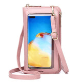 Touch Screen Cross Body Phone Bag Large Capacity - Light Blue - Extra Image