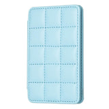 Grid Pattern Card Bag Sticker For Mobile Phones - Blue
