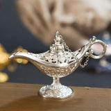 Metal Aladdin Magic Lamp Aromatherapy Home Decor Gift - Red Copper - Extra Image