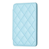 Rhombus Pattern Card Bag Back Sticker For Mobile Phones - Blue