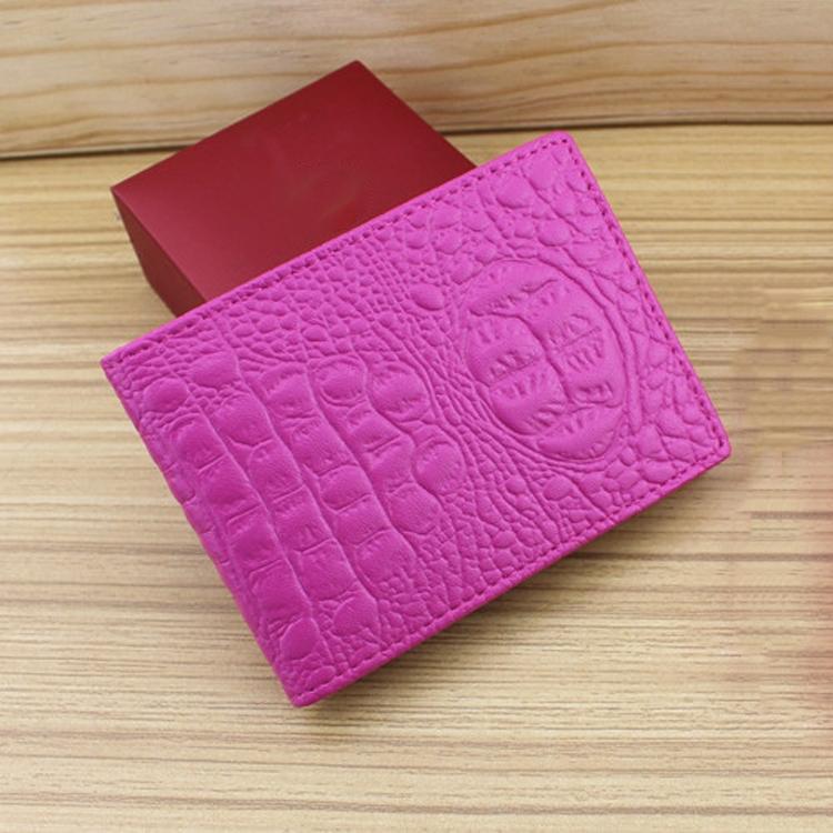 Universal Crocodile Pattern Driver License Cover With Card Slot - Red