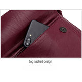 Stylish Leather Shoulder Bag For Summer - Gray - Front View