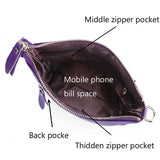Fringed One Shoulder Bag For Women Large Capacity Casual - Deep Purple - 45-Degree Angle