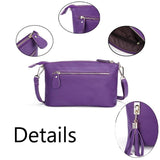 Fringed One Shoulder Bag For Women Large Capacity Casual - Deep Purple