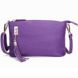 Fringed One Shoulder Bag For Women Large Capacity Casual - Deep Purple