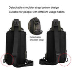 Men Chest Bag Shoulder Messenger Bag - Grey