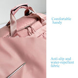 Large Capacity Sports Bag With Wet / Dry Separation - Blue And White - 45-Degree Angle