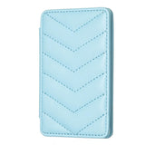 Wave Pattern Card Bag Back Sticker For Mobile Phones - Blue