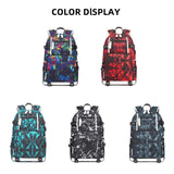 Student Waterproof Printed Backpack - Black Skin