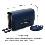 Large Capacity Women Wallet Clutch Bag Versatile Crossbody - Grey