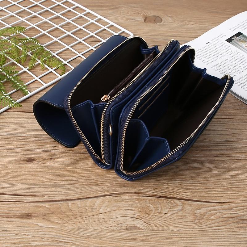 Large Capacity Women Wallet Clutch Bag Versatile Crossbody - Grey