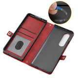 For Samsung Galaxy Z Fold4 5G Leather Grid Texture Phone Case With Lanyard - Blue - Extra Image